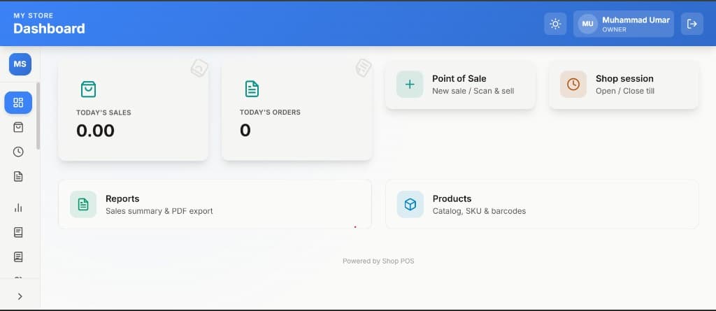 Dashboard — Business overview at a glance